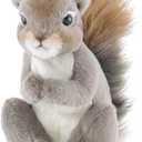 Bearington Lil' Peanut Squirrel Stuffed Animal - 7" Realistic Squirrel Plush Toy with Soft Fur - Adorable and Cuddly Stuffed Woodland Animals Gift for Kids, Toddlers, and Animal Lovers