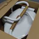 Lunderg Raised Toilet Seat with Handles - Elongated - Easy to Install Toilet Seat Risers for Seniors - Adds 3 Inches & Works like the one youve always used - Elegant design - No Hospital Vibe