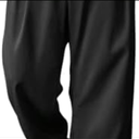 OYOANGLE Men's Pleated High Waist Wide Leg Pants Loose Fit Casual Pants with Pocket Size L