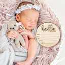 Gender Reveal Wooden Sign Wooden 3D Gender Reveal Signs for Baby Birth Personalized Newborn Announcement Sign for Hospital Wood Newborn Welcome Board Baby Announcement Plaque Decor