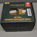 FOCUSLINE 300 Pack 6.8" Disposable Gold Plastic Spoons, Solid and Durable Plastic Cutlery Spoons, Heavy Duty Disposable Utensil Silverware for Catering, Parties, Dinners, Weddings