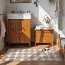 Lahome Zelie Machine Washable Bathroom Rugs Runner, 2x5 Non Slip Entryway Rugs Indoor Kitchen Runner Rug, Moroccan Trellis Non Skid Carpet Runners for Bedside Entrance Laundry Room, Beige