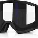 Ski/Snowboard Goggles for Men Women, OTG Snow Goggles Anti Fog 100% UV Protection Snowboarding Goggles (A05-black/Revo Silver)