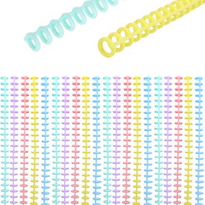 20 Pcs Plastic Binding Combs,Binding Spines Binder Combs Open & Close Easily Adding Pages for Teacher Student Notebook File Making,30 Ring Diameter 8 MM,5 Colors Trimmable,85 Sheet Capacity
