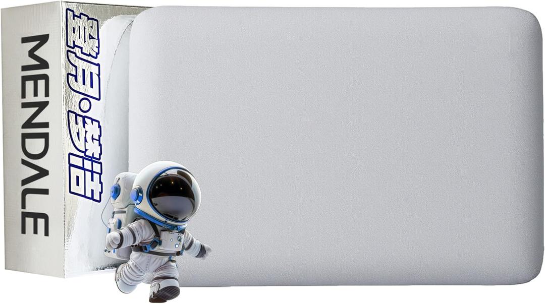 Memory Foam Pillows for Sleeping, Cooling Bed Pillow for Neck Pain Relief, Queen Size Contour Design for Side Back Stomach Sleepers with Travel Pouch - Frim But Soft (4 Inches) (Gray)