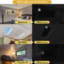 Portable Blackout Curtains 57 x 118 Inch, 100% Blackout Blinds No Drill Cut to Size Temporary Black Out Shades Window Cover for Baby Nursery, Travel, Dorm, RV, Skylight, Bedroom Windows