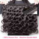 Human Hair Bundles with Closure 18 20 22+16 Inch Body Wave Closure with Bundles 100% Brazilian Virgin 3 Bundles Human Hair Weave with 4x4 Free Part Lace Closures Natural Black
