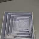 6 Pcs White Acrylic Boxes for Display as Buffet Risers and Stands, Food Risers for Party, Table, including 8", 7", 6", 5", 4", 3" (Small, 6Pcs, White)