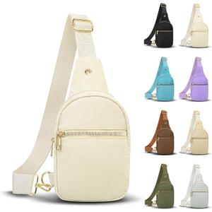 VOROLO Large Sling Bag, Crossbody Bag for Women and Men with Adjustable Strap - Trendy Beige