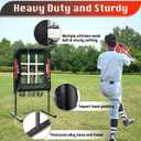9 Hole Pitching Net with Strike Zone, Baseball Softball Pitching Target Adjustable Height Portable Indoor Outdoor Training Equipment for Pitchers of All Levels, Coaches, and Players