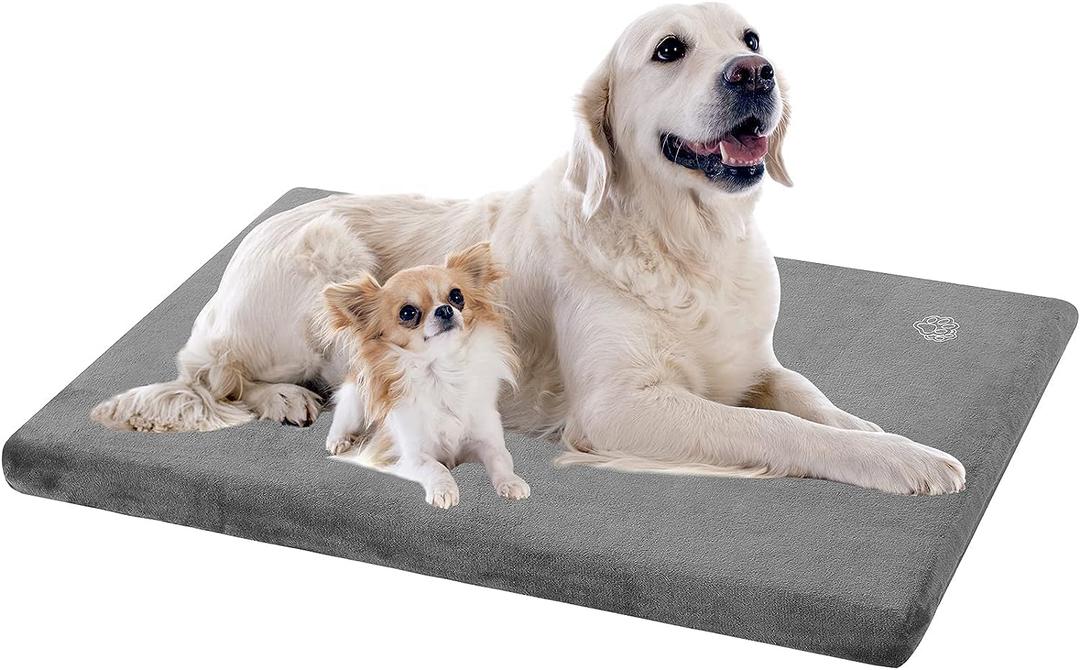 EMPSIGN Stylish Dog Bed Mat Dog Crate Pad Mattress Reversible (Cool & Warm), Water Proof Linings, Removable Machine Washable Cover, Firm Support Pet Crate Bed for Small to XX-Large Dogs