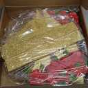 Qunclay 2 Pcs Derby Day Table Decoration Wooden Horse Tabletop Centerpiece with Red Roses Horse Racing Party Decoration for Derby Day Supplies (Gold)