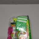 Neon Outfit Neon Costume Accessories Reflective Vest Sunglasses Necklace Bracelet for Glow Party Football Game (37# Fruit Green/White Bars)