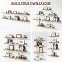 Picture Ledge Shelf, Small Floating Shelves Set of 8, 16 Inches Nursery Book Shelves for Toys Storage, Kids Bookshelf Wall Mounted for Living Room Bedroom Decor Books Photo Frames, Distressed Grey