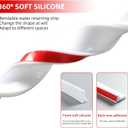 78 Inch Shower Threshold Water Dam, White Silicone Flexible Water Barrier, Self Adhesive Bathroom Kitchen Splash Guard for Sink, Shower, Bathtub