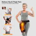 Hip Heating Pad with Massage, Hip Massager for Sciatica & Hip Pain Relief, Portable Electric Heating Pad for Men Women, Hip Support Brace for Sciatic Nerve, Hamstring, Thigh & Hip Bursitis Discomfort
