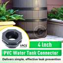 4 Inch PVC Bulkhead Fitting, PVC Bulkhead Fitting for Pools, Rain Barrels, Aquariums, Water Tank