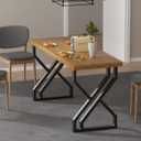 Table Legs 28 in x 20 in, X Shaped Heavy Duty Metal Desk Legs, Black for DIY Furniture (Set of 2)