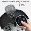 Collapsible Foot Spa Bath Massager with Heat Bubbles and Vibration Massage and Jets, 16oz Tea Tree Oil Foot Soak with Epsom Salt, Foot Bath Basin with Red Light & Remote - Black