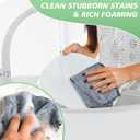 SINLAND Microfiber Dish Cloths Wash Clothes for Kitchen Best Kitchen Cloths Cleaning Cloth Poly Scour Side 12"x12" (10Pack, Dark Grey)