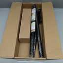 Curtain Rods for Windows 36-144 Inch(3-12Ft), Matte Black Long Decorative Curtain Rod Adjustable, Heavy Duty 1 Inch Drapery Rod for Living Room Bedroom Kitchen Outdoor