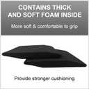 SPRING SEAON Forearm Crutch Pads - Cushions for Hands, Covers, Padding for Crutches - Set of 2 Accessories (Black)