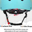 Kids Bike Helmet, Adjustable and Multi-Sport, from Toddler to Youth, 3 Sizes, Medium: 21.3" - 22.4"