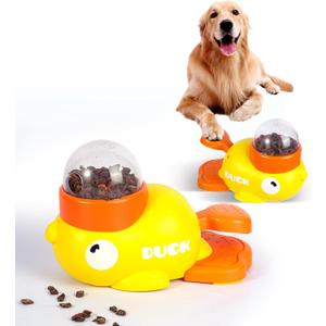 2-in-1 Interactive Dog Toys Food Puzzle Slow Feeder, Safe Dog Food Treat Feeding Dispenser for Dogs and Cats, Promotes IQ Training and Entertainment Reduces Bloating Anti-Gulping Small Animal Bowls