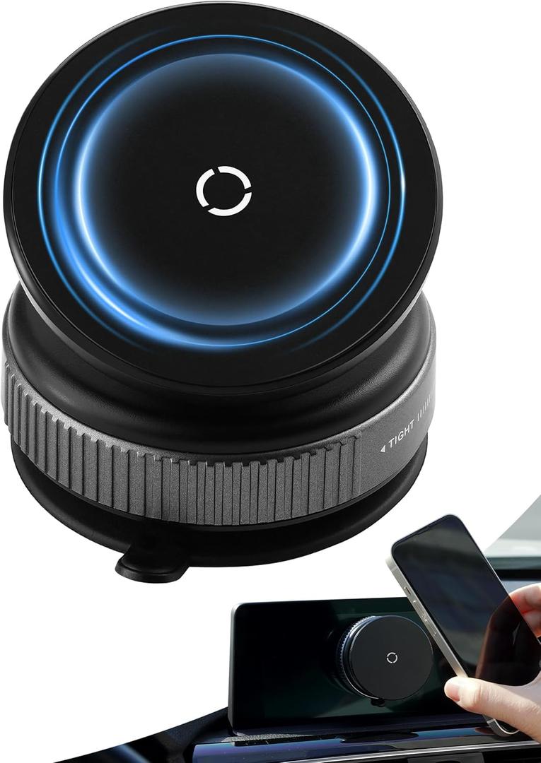 Magnetic Phone Holder for Car, 360 Adjustable Rotatable Magnetic Mount, Air Suction Magnetic Phone Mount, Vacuum Magnetic Phone Holder, Hands-Free Phone Holders for iPhone17/16 All Phones
