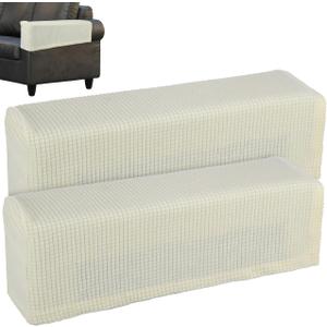 Cabilock Sofa Armrest Cover 2-Pack Universal Elastic Protective Slipcover 16.93X7.87X6.69 Inch Stretch Armrest Towels for Couch Chair Home Office