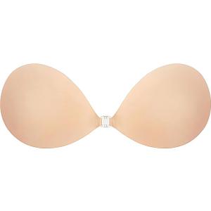 Mearter Ultra Push up Sticky Bra Pads Inserts | Double Sided Adhesive Bra Inserts | Stick on Bra for Sports Bra Swimsuit (Medium, Beige)