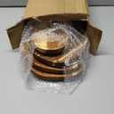 Okllen Set of 5 Acacia Wood Serving Platter and Trays, Irregular Oval Solid Wood Plates Serving Tray, Lightweight Wood Dinner Plates for Breakfast, Coffee, Tea, Snack, Plant, Housewarming Gift