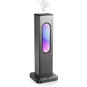 Waterless Scent Diffuser - Suitable for Home/Hotel/Shopping Mall/Yoga Air Diffuser, 200 Coverage,3 Gears Mist Adjustment, App Control, Multi-Color Neon Light, Without Essential Oil (Color: Dark Grey)