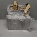 4Pack Large Stackable Kitchen Storage Drawers, Clear Foods Organizer Bins with Handles, Easily Assemble for Bathroom, Kitchen, Pantry, Cabinet, Closet (XL-Down Handle)