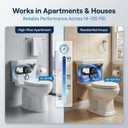 B8204 1.0 GPF(3.8 LPF) Pressure Assisted Flush System, Single Control, Replacement for Gerber & Project Source Toilets, High Efficiency Water Saving Upgrade