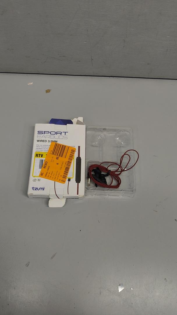 Sports Earbuds Wired 3.5MM Red And Black
