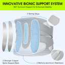 Back Brace for Lower Back Pain Relief with Bionic Support System,[Stronger Support & Breathable Mesh] Lumbar Support Belt with 3D Pad for Men Women, Ergo Design for Sciatica, Herniated Disc, Scoliosis (X-Large, Grey)