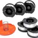 6 Pack AF-100 Weed Eater String Compatible with Black Decker Wacker String Trimmers, 6 Spools & 1 Cap