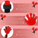 50 Pieces 7.5 Inch Black Red Hand Clappers Noise Makers Plastic Clappers Noisemakers for Birthday Party Sports Event Game Carnival Holiday Party Supplies