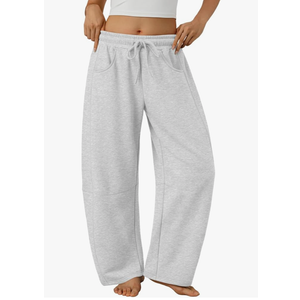 Trendy Queen Barrel Sweatpants Womens Wide Leg Pants Baggy Palazzo Lounge Comfy Flowy Pants Teen Girls Fall Clothes Outfits Size Medium