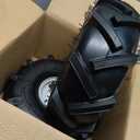 11x4.00-4" Tiller Tire and Wheel, 3/4" Axle Size, 3-1/8" Centered Hub, Compatible with Craftsman & Troy-Bilt Tiller Replacement, 2 Pack-11x4.00-4