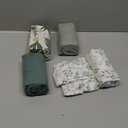 Yoofoss Muslin Swaddle Blankets, Organic Baby Blankets, 47 x 47 Inches Receiving Blanket for Baby Boys and Girls, Baby Essentials for Newborns Soft Breathable (Green & Leaves)