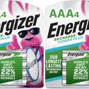 Energizer Rechargeable AAA Batteries, Recharge Power Plus Triple A Battery Pre-Charged, 4 Count (Pack of 3)