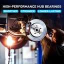 513288 2Pcs Front/Rear Wheel Bearing Hub Assembly Fit for 2013-2015 Chevy Malibu, 2014-2017 Chevy Impala, 2010-17 Equinox, GMC Terrain, Cadillac CTS/XTS, Buick Lacrosse Regal, Saab 9-5, 5 Lugs w/ABS (2pack)