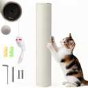 Cat Scratching Post Replacement Pole, 15.75" H, Sisal Pole Replacement Cat Tree Post Indoor, Small Size, with M8 Screws Beige (1PCS)
