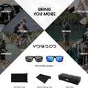 Bifocal Sunglasses for Men - Reading Sunglasses with Readers Built in, Reader Sunglasses Men for Cycling/Driving, 1.0 (Blue/Black)