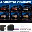 60 Inch Tailgate Light Bar, PC Material Uniform Glow LED Strip with Sequential Amber Turn Signal, Full Function Brake/Running/Reverse Lights for F150 Tundra Ram Silverado Pickup Truck