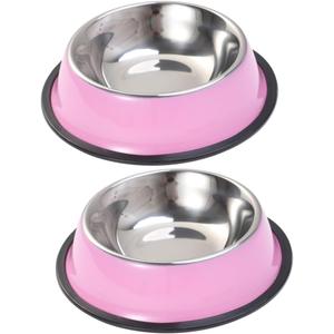 4pcs Stainless Steel Dog Bowl for Pet Supplies Cute Bowl for Dog Food and Water Feeder