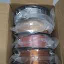 1.75mm 4 Spools Silk PLA 3D Printer Filament Bundle: Shiny Metallic Gold/Silver/Copper/Rose Gold, Each Spool 250g, Widely Fit for 3D Printer/Pen, Total 1Kg 3D Printing Filament Material