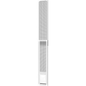Hakuna Pets V2 Patio Pet Door Screen Insert Panel for Sliding Doors, Fits Door Track Min Ht 55.12" to Max Ht 84.25",UV Resistant Mesh, Locking Magnetic Dog Door, Easy Install and Removal, Small, White